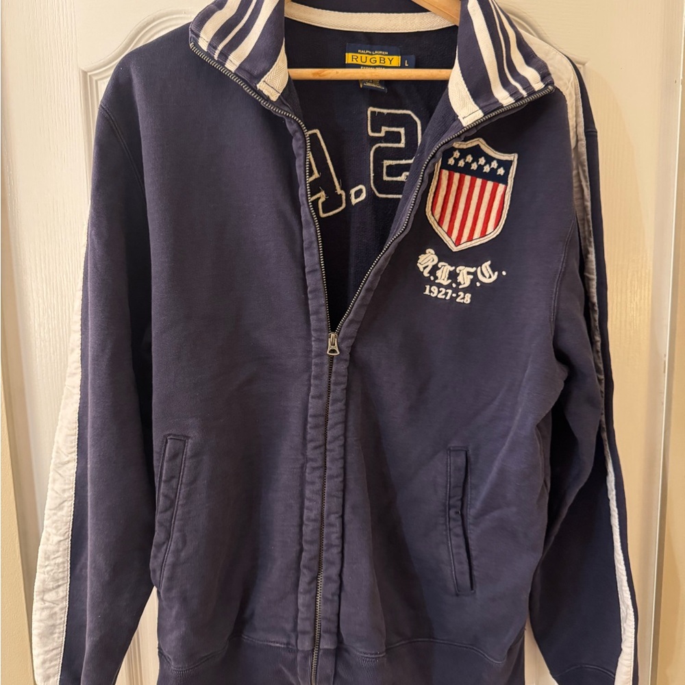 Ralph Lauren Rugby Navy and Cream Jacket